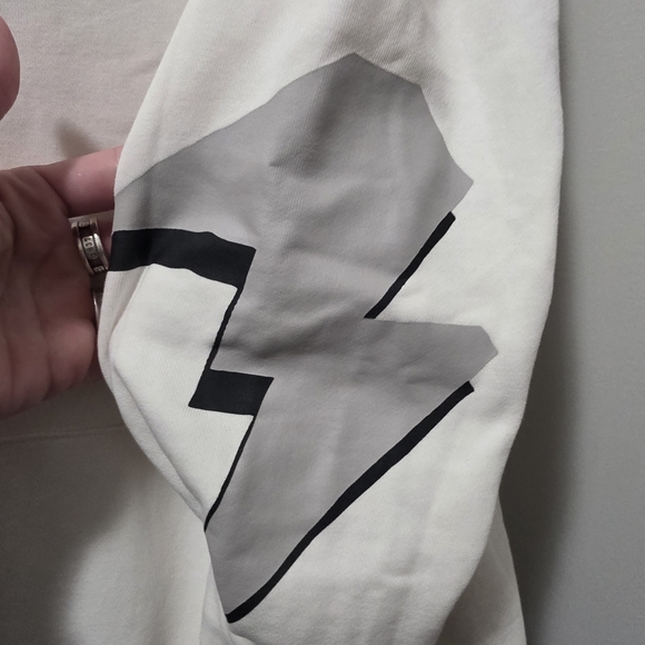 Jordan White Hoodie with Black Logo - Picture 5 of 6